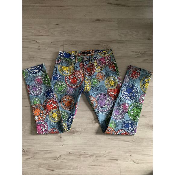 Versace Medusa Multicolor Jeans Size 33 - Picture 1 of 6